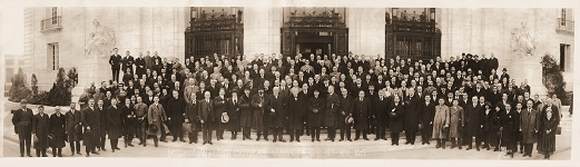 Photo of the first general meeting of the International Labour Organization (ILO)